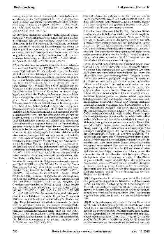 Vorschauseite 4: Kündigung wegen Kirchenaustritts