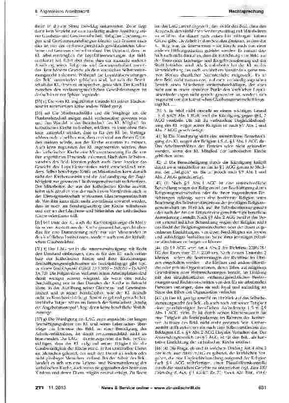 Vorschauseite 5: Kündigung wegen Kirchenaustritts