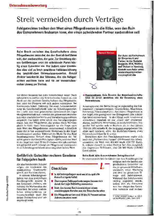 Vorschauseite 1: Streit vermeiden durch Verträge