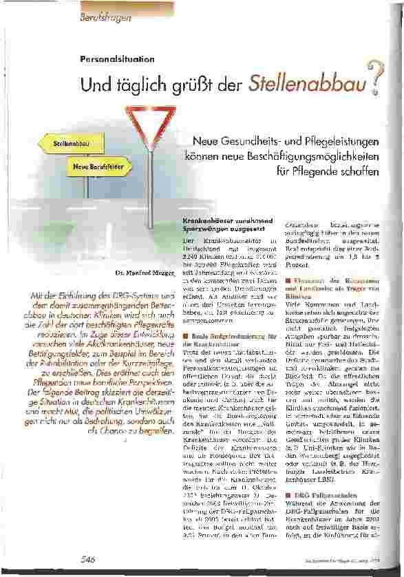 Vorschauseite 1: Und täglich grüßt der Stellenabbau?