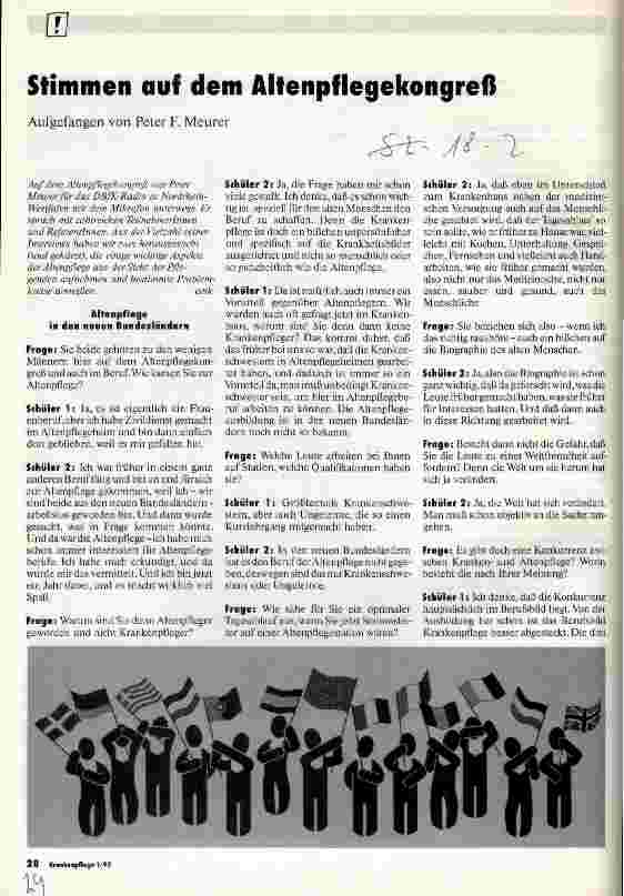 Vorschauseite 1: Stimmen auf dem Altenpflegekongreß