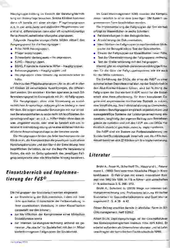 Vorschauseite 6: Sozialarbeit hat einen Preis Gerechte innerbetriebliche Leistungsverrechnung mit den Fallgruppen der Sozialarbeit (FdS)