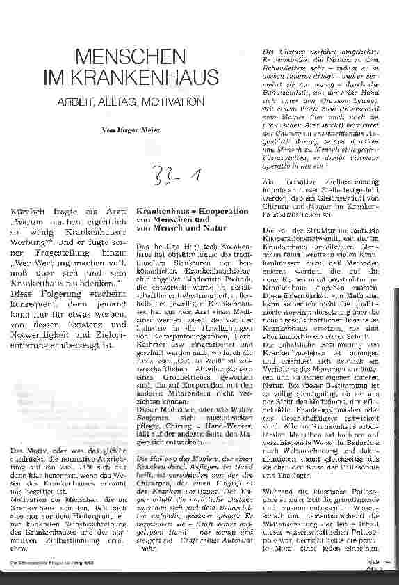 Vorschauseite 1: Menschen im Krankenhaus Arbeit, Alltag, Motivation