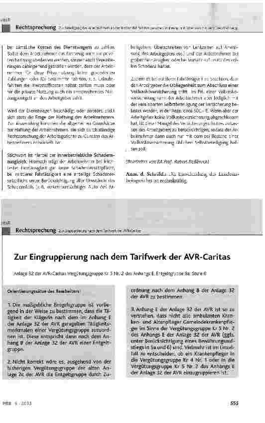 Vorschauseite 6: Zur Beteiligung des Arbeitnehmers an den Kosten der Fahrten zwischen Wohnung und Arbeitsort mit dem Dienstfahrzeug BGB