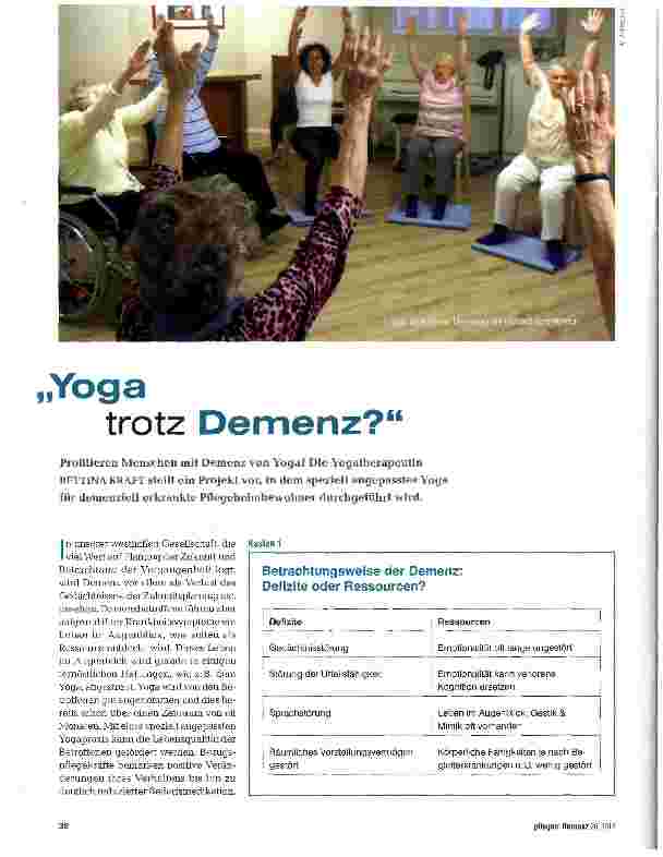 Vorschauseite 1: Yoga trotz Demenz?