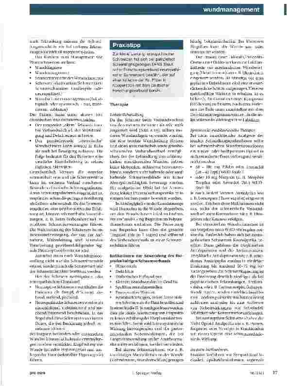 Vorschauseite 2: Schmerztherapie bei Wundschmerz
