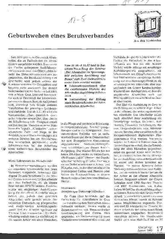Vorschauseite 1: Geburtswehen eines Berufsverbandes