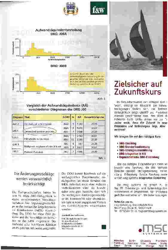 Vorschauseite 2: Überarbeitung des Fallpauschalenkatalogs Ergebnisse des DRG-Evaluierungsprojektes für das Fachgebiet Dermatologie
