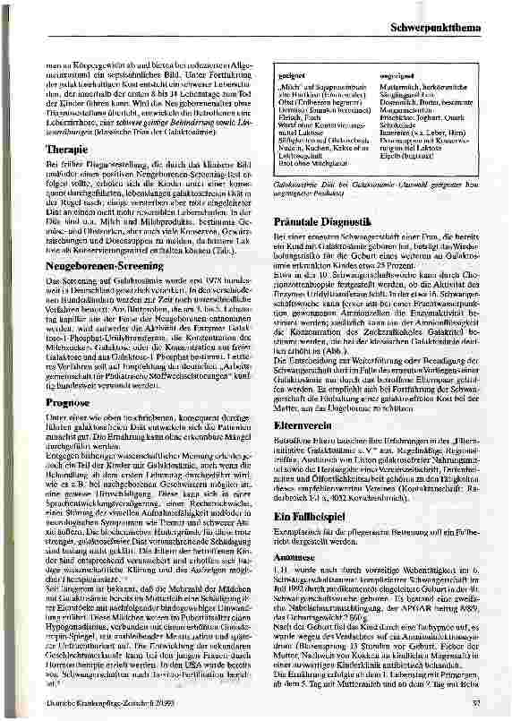 Vorschauseite 2: Galaktosämie