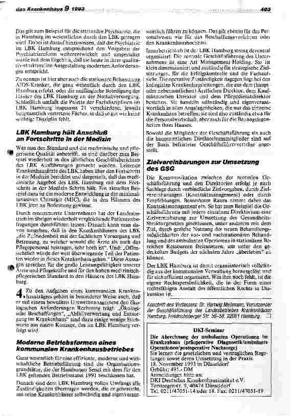 Vorschauseite 3: LBK Hamburg: ein moderner kommunaler Krankenhausbetrieb