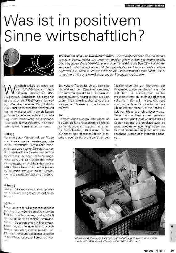 Vorschauseite 1: Was ist in positivem Sinne wirtschaftlich?