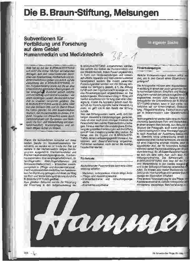 Vorschauseite 1: Subventionen für Fortbildung und Forschung auf dem Gebiet Humanmedizin und Medizintechnik