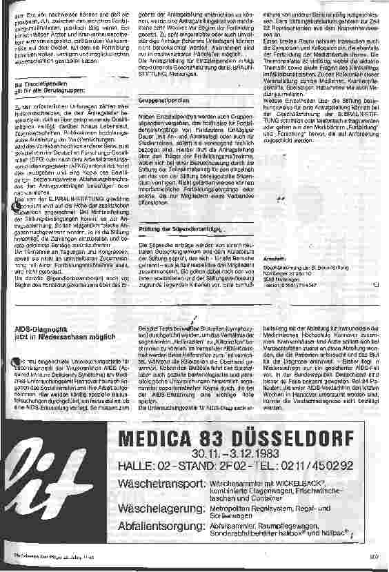 Vorschauseite 2: Subventionen für Fortbildung und Forschung auf dem Gebiet Humanmedizin und Medizintechnik