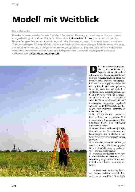 Vorschauseite 1: Modell mit Weitblick