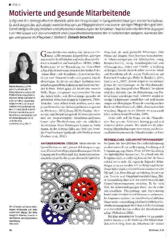 Vorschauseite 1: Motivierte und gesunde Mitarbeitende
