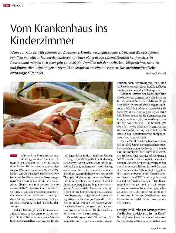 Vorschauseite 1: Vom Krankenhaus ins Kinderzimmer