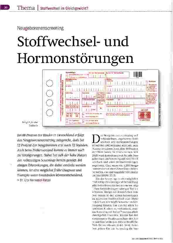 Vorschauseite 1: Stoffwechselund Hormonstörungen