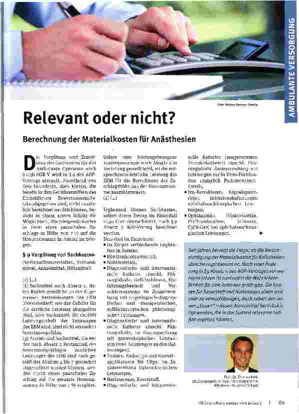 Vorschauseite 1: Relevant oder nicht?