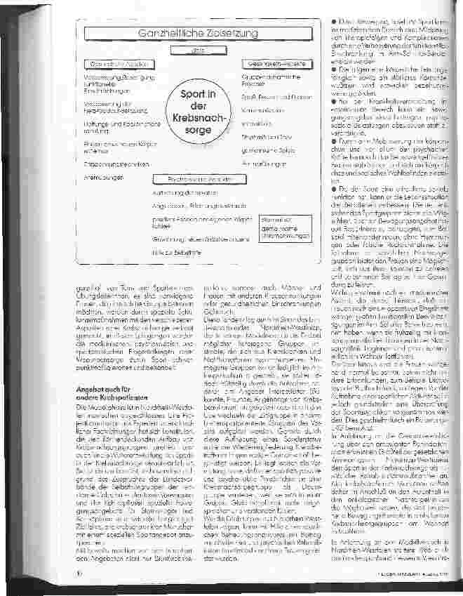 Vorschauseite 2: Sport in der Krebsnachsorge