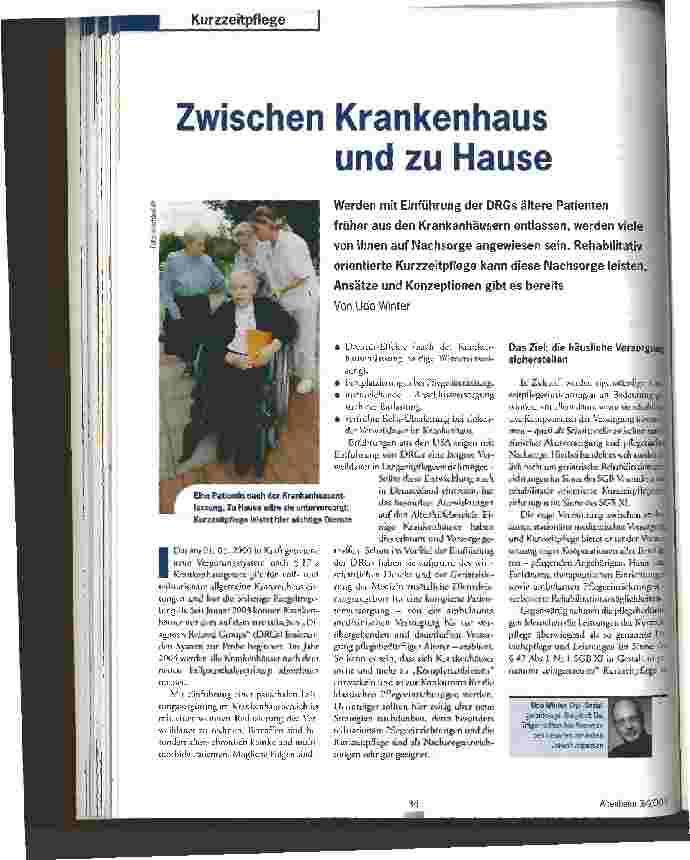 Vorschauseite 1: Zwischen Krankenhaus und zu Hause
