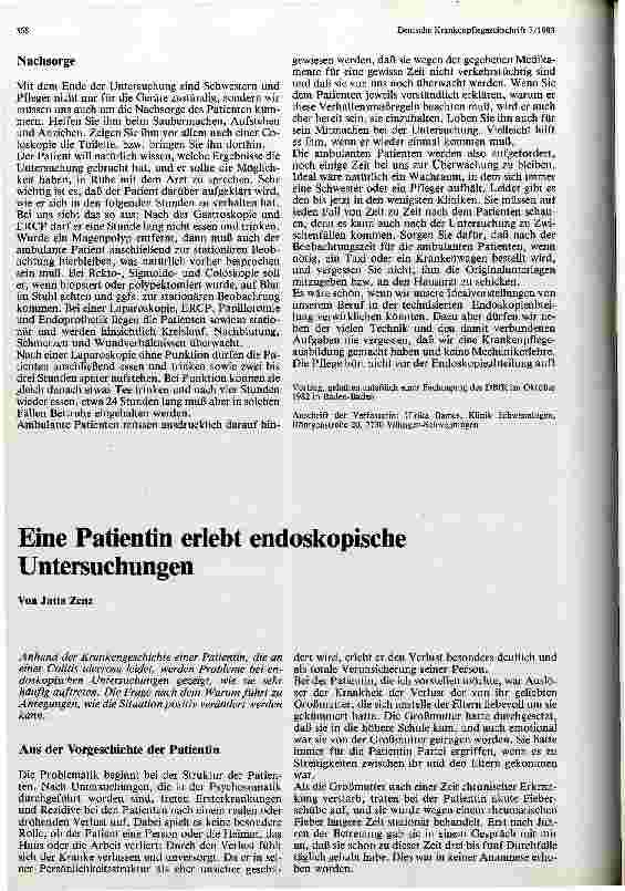 Vorschauseite 3: Betreuung der Patienten während einer endoskopischen Untersuchung