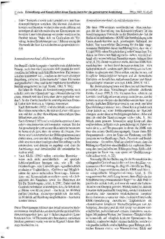 Vorschauseite 4: Entwicklung und Konstruktion eines Curriculums für die gemeinsame theoretische Ausbildung in der Alten-, Krankenund Kinderkrankenpflege