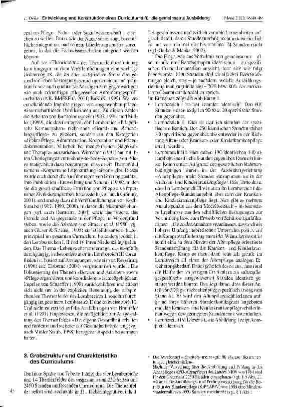 Vorschauseite 6: Entwicklung und Konstruktion eines Curriculums für die gemeinsame theoretische Ausbildung in der Alten-, Krankenund Kinderkrankenpflege