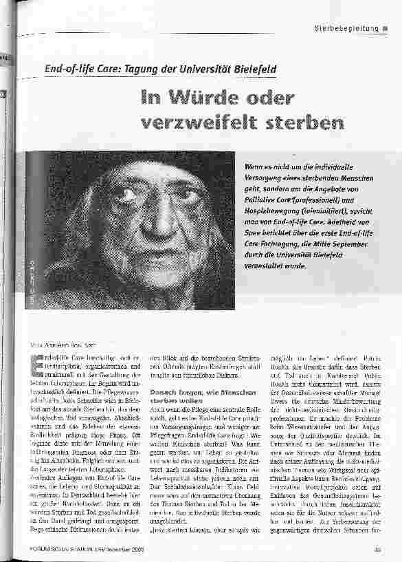 Vorschauseite 1: In Würde oder verzweifelt sterben
