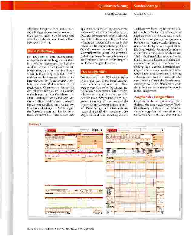 Vorschauseite 4: Qualitätssicherung in der Anästhesiologie in Hamburg - ein Weg von der Prozessqualitätzur Ergebnisqualität