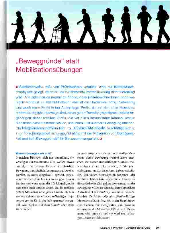 Vorschauseite 1: „Beweggründe statt Mobilisationsübungen