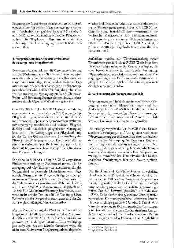 Vorschauseite 4: Das Pflege-Neuausrichtungs-Gesetz (PNG) und seine Auswirkungen