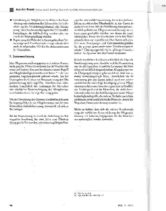 Vorschauseite 6: Das Pflege-Neuausrichtungs-Gesetz (PNG) und seine Auswirkungen
