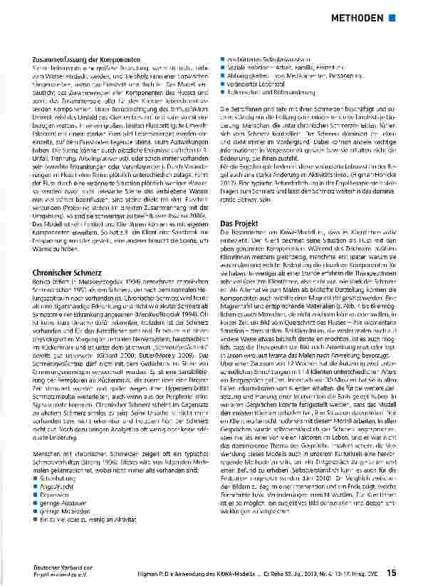 Vorschauseite 3: Die Anwendung des Kawa-Modells als Grundlage eines Erstgesprächs bei Klientinnen mit chronischen Schmerzen