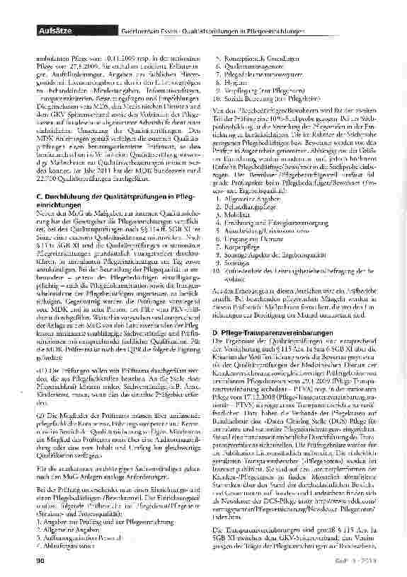Vorschauseite 3: Qualitätsprüfungen in Einrichtungen der ambulanten und stationären Pflege nach SGB XI - Prüfgrundlagen für den MDK und Pflegedokumentation als Teil der Prozessqualität