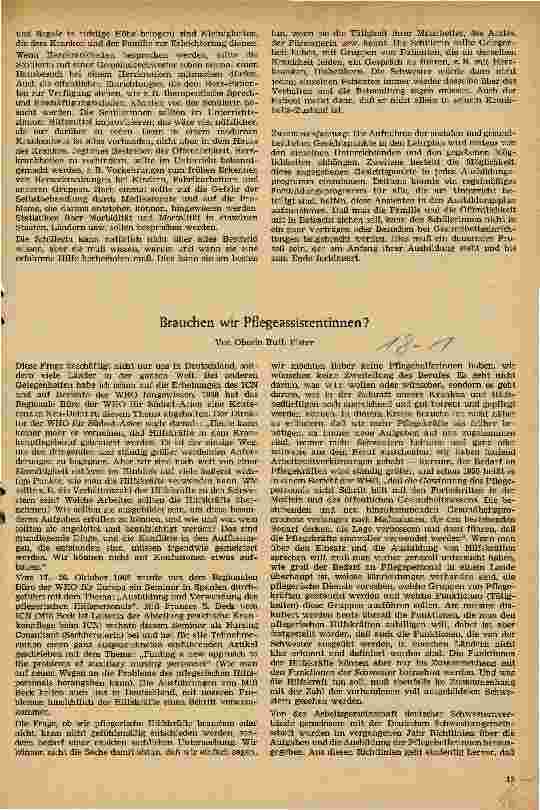 Vorschauseite 3: Wie kann Public Health Nursing in die Schwesternausbildung integriert werden?