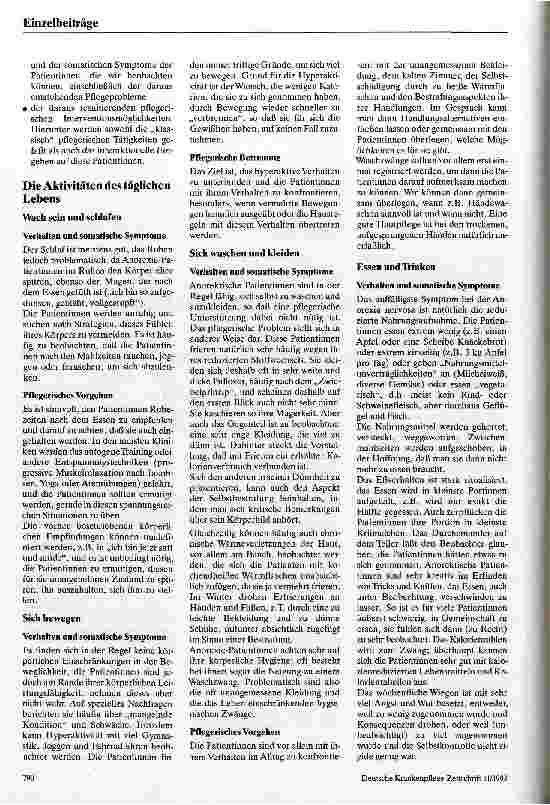 Vorschauseite 2: Pflegerische Aufgaben bei anorektischen Patientinnen Darstellung auf der Grundlage der Aktivitäten des täglichen Lebens