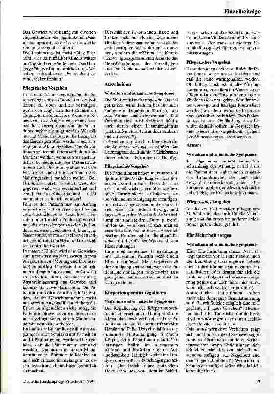 Vorschauseite 3: Pflegerische Aufgaben bei anorektischen Patientinnen Darstellung auf der Grundlage der Aktivitäten des täglichen Lebens