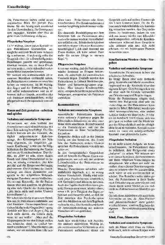 Vorschauseite 4: Pflegerische Aufgaben bei anorektischen Patientinnen Darstellung auf der Grundlage der Aktivitäten des täglichen Lebens