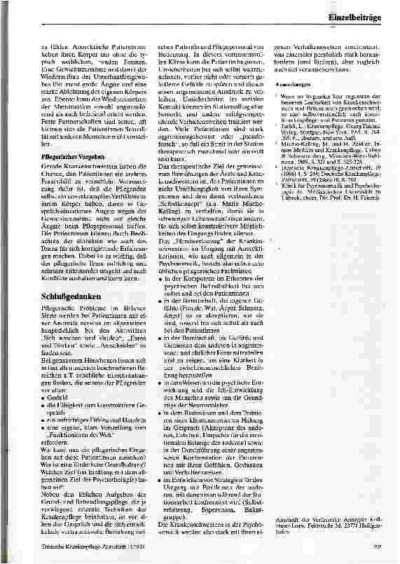 Vorschauseite 5: Pflegerische Aufgaben bei anorektischen Patientinnen Darstellung auf der Grundlage der Aktivitäten des täglichen Lebens