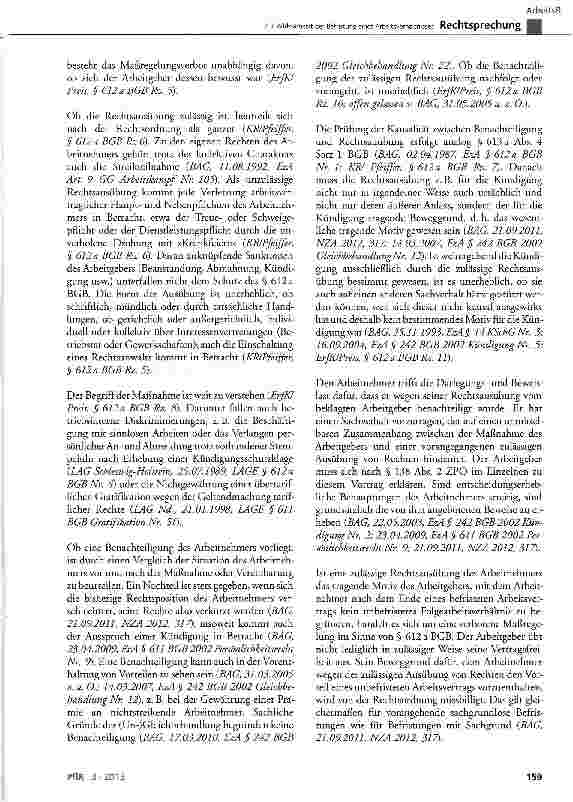 Vorschauseite 6: Zur Wirksamkeit der Befristung eines Arbeitsverhältnisses TzBfG§ 14Abs. 2, § 15Abs. 1; KSchG§ 15, § 23 Abs. 3, BetrVG § 78, § 119; MVG§ 19Abs. 1 Satz 2; BGB§ 612a; AGG§ 15 Abs. 6