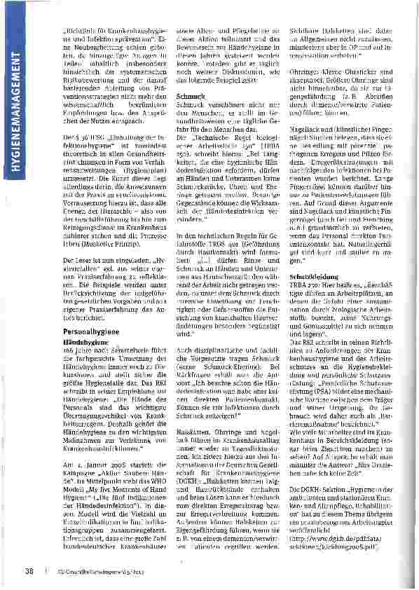 Vorschauseite 2: Hygienefallen im Krankenhausalltag