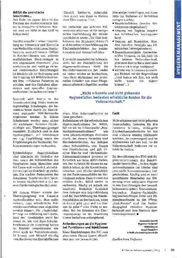 Vorschauseite 3: Hygienefallen im Krankenhausalltag