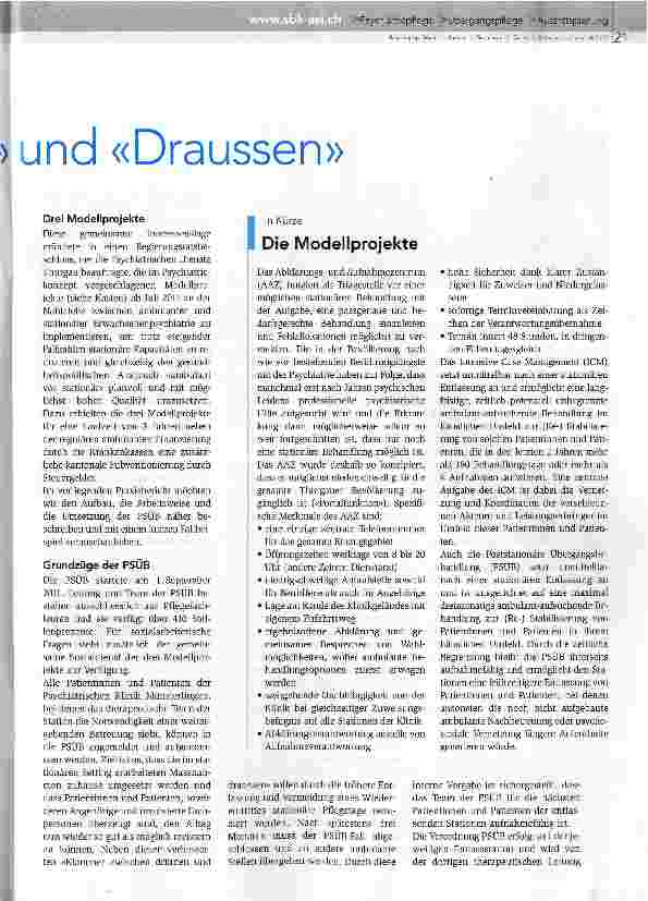 Vorschauseite 2: Klammer zwischen Drinnen und Daussen