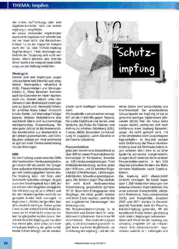 Vorschauseite 3: Impfen im Säuglingsalter ein kritischer Blick