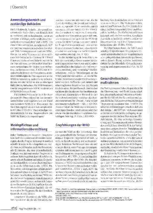 Vorschauseite 2: Neue Regelungen zur Verhütung und Bekämpfung der grenzüberschreitenden Ausbreitung von Krankheiten