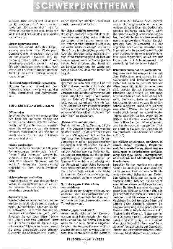 Vorschauseite 2: MIT DEMENZ-KRANKEN KOMMUNIZIEREN