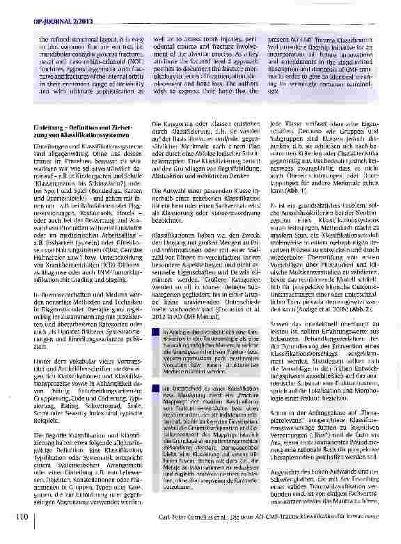Vorschauseite 2: Die neue AO-CMF-Traumaldassifikation für Erwachsene -Überblick, Präzisions-Level und anatomische Module für Unterkiefer, Kiefergelenkfortsätze, Mittelgesicht und Orbita