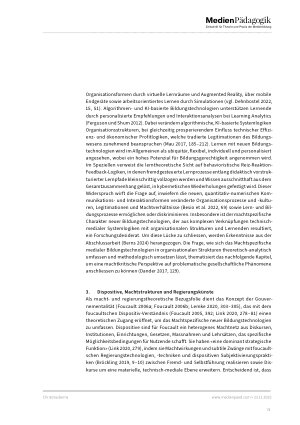 Vorschauseite 6: Strukturierungslogiken in der foucaultschen Retrospektive. Medienpädagogik trifft Organisationspädagogik