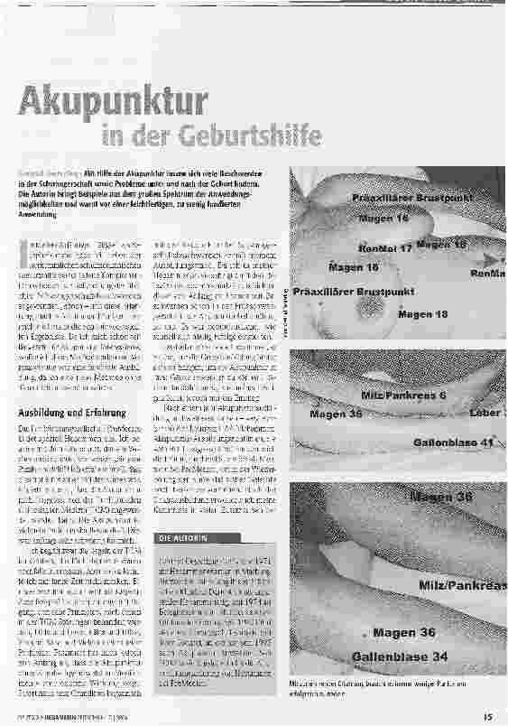 Vorschauseite 1: Akupunktur in der Geburtshilfe