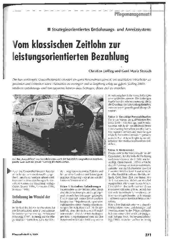 Vorschauseite 1: Vom klassischen Zeitlohn zur leistungsorientierten Bezahlung